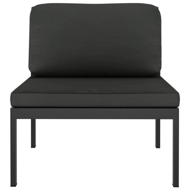 Trädgårdssoffa 4-Sits Med Dynor Aluminium Antracit