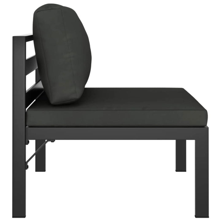 Trädgårdssoffa 4-Sits Med Dynor Aluminium Antracit