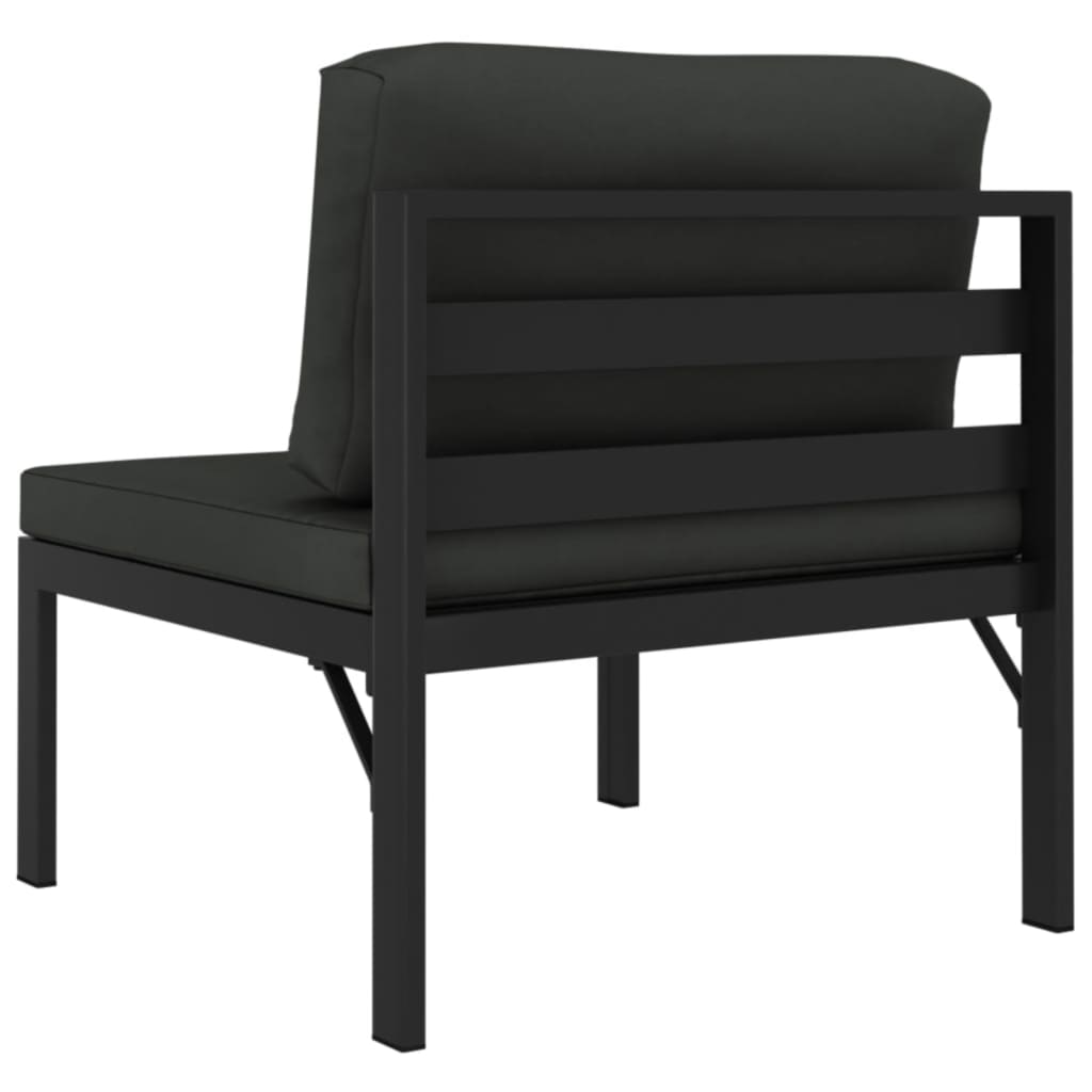 Trädgårdssoffa 4-Sits Med Dynor Aluminium Antracit