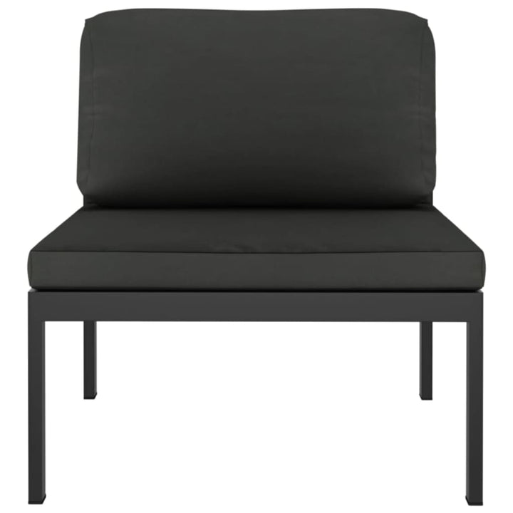 Loungegrupp För Trädgården 7 Delar Med Dynor Aluminium Antracit