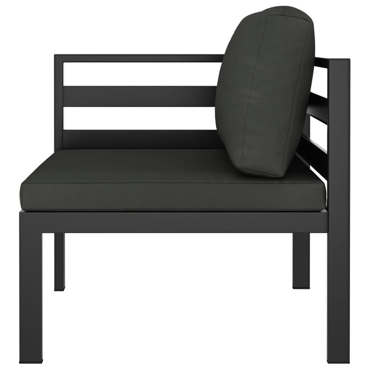 Loungegrupp För Trädgården 5Delar Med Dynor Aluminium Antracit