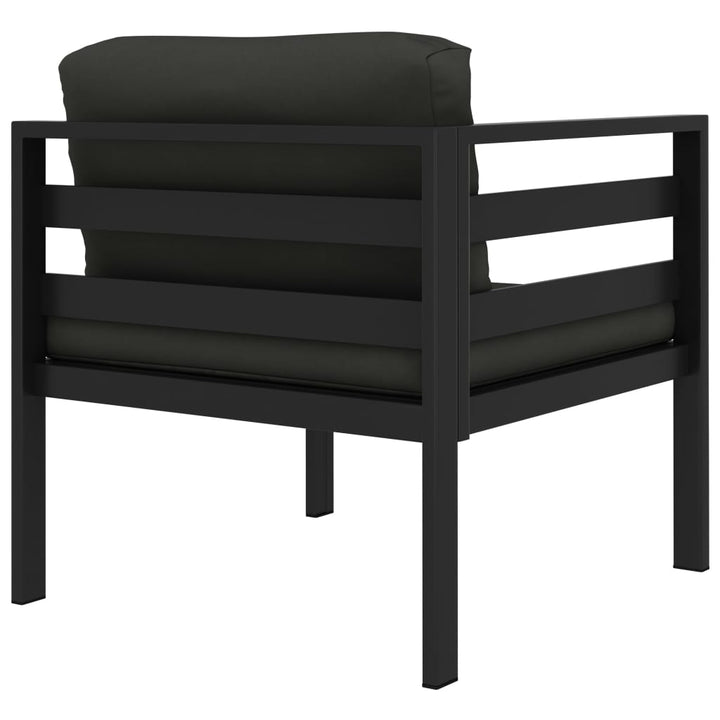 Loungegrupp För Trädgården 8 Delar Med Dynor Aluminium Antracit