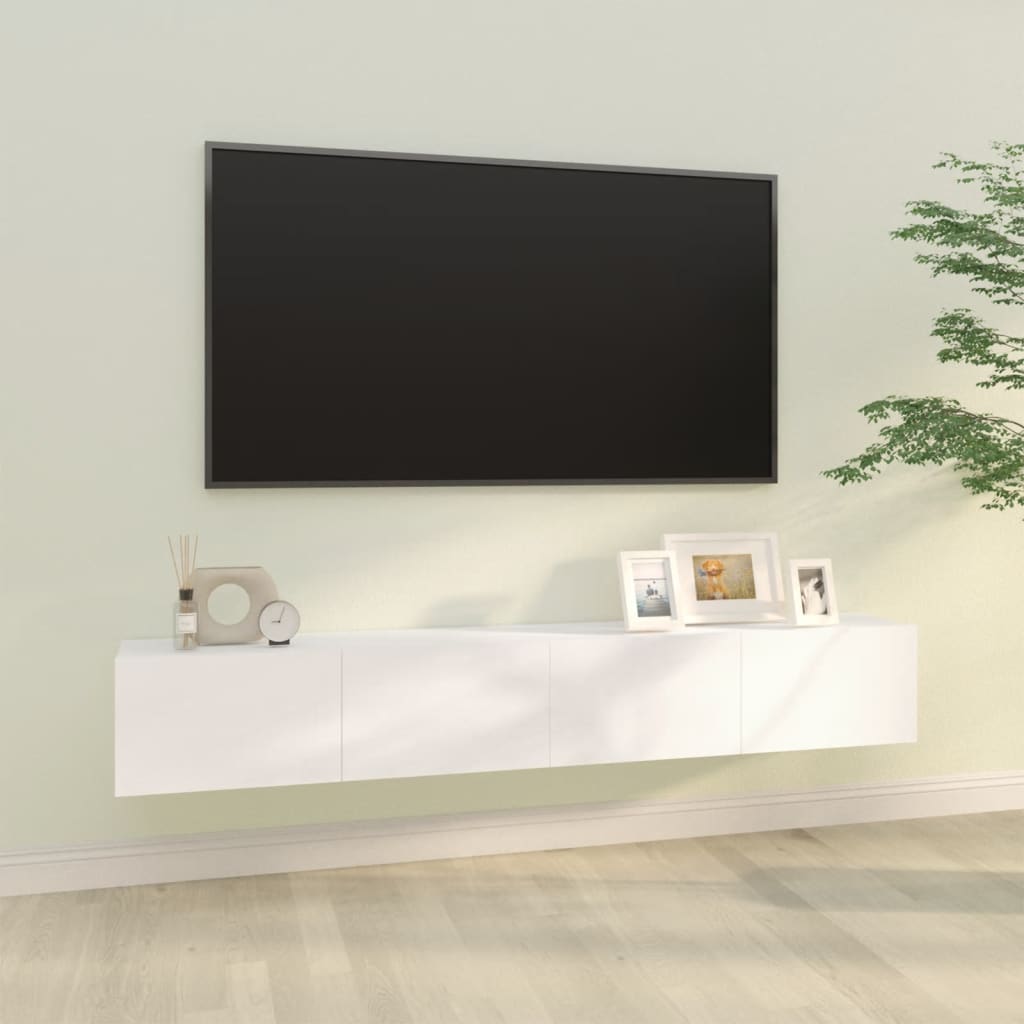 Väggmonterade Tv-Bänkar 2 St 100X30X30 Cm Konstruerat Trä