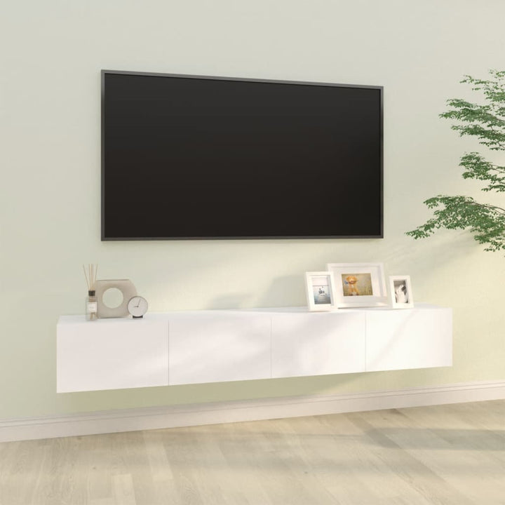 Väggmonterade Tv-Bänkar 2 St 100X30X30 Cm Konstruerat Trä