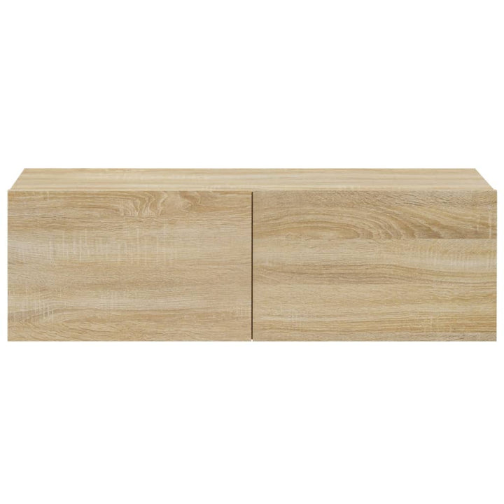 Väggmonterade Tv-Bänkar 2 St 100X30X30 Cm Konstruerat Trä