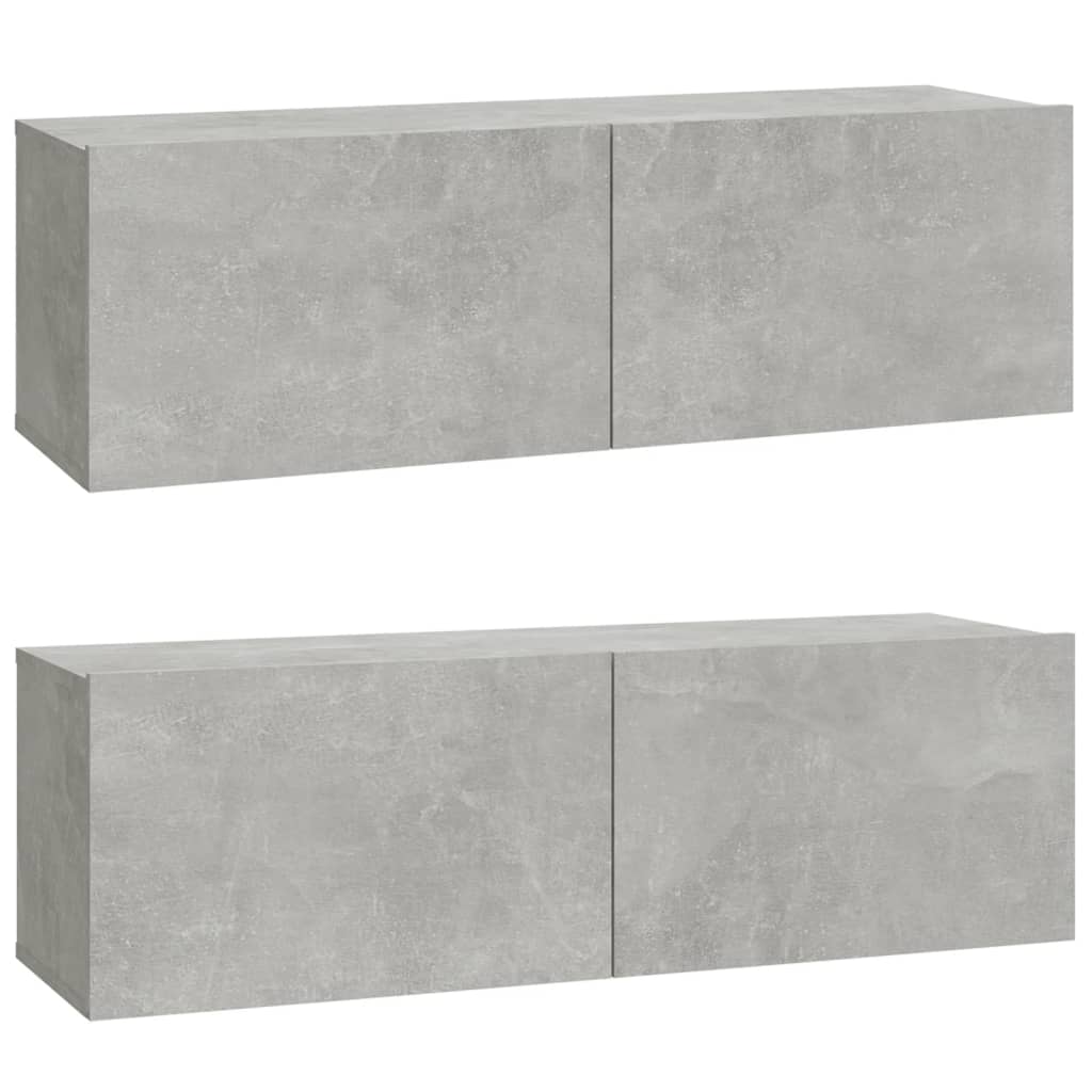 Väggmonterade Tv-Bänkar 2 St 100X30X30 Cm Konstruerat Trä