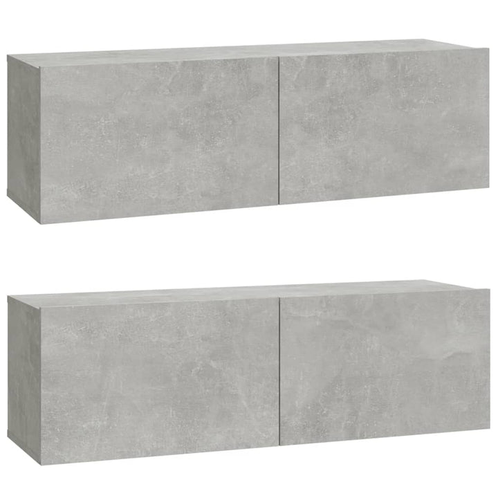 Väggmonterade Tv-Bänkar 2 St 100X30X30 Cm Konstruerat Trä