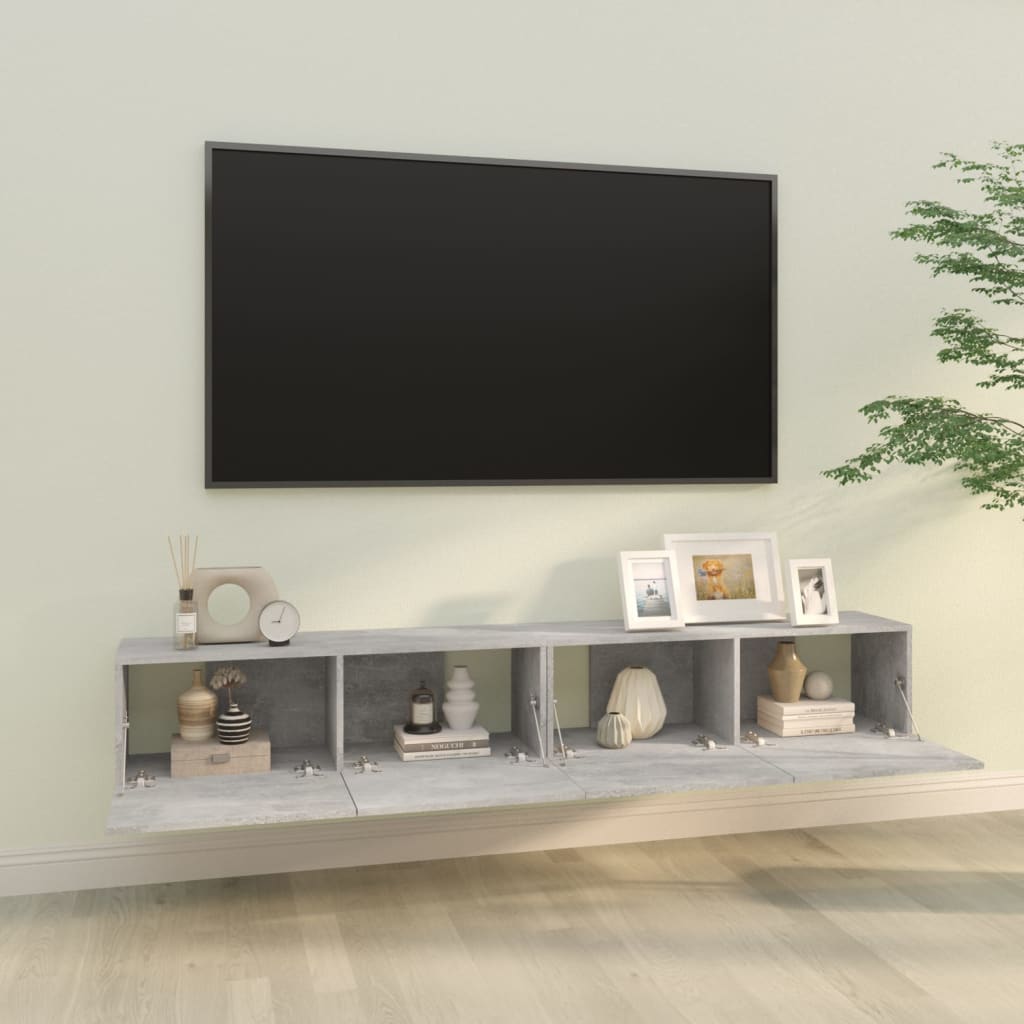 Väggmonterade Tv-Bänkar 2 St 100X30X30 Cm Konstruerat Trä