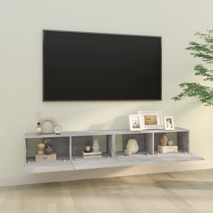 Väggmonterade Tv-Bänkar 2 St 100X30X30 Cm Konstruerat Trä