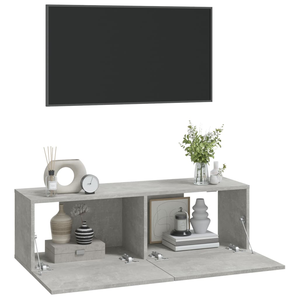 Väggmonterade Tv-Bänkar 2 St 100X30X30 Cm Konstruerat Trä