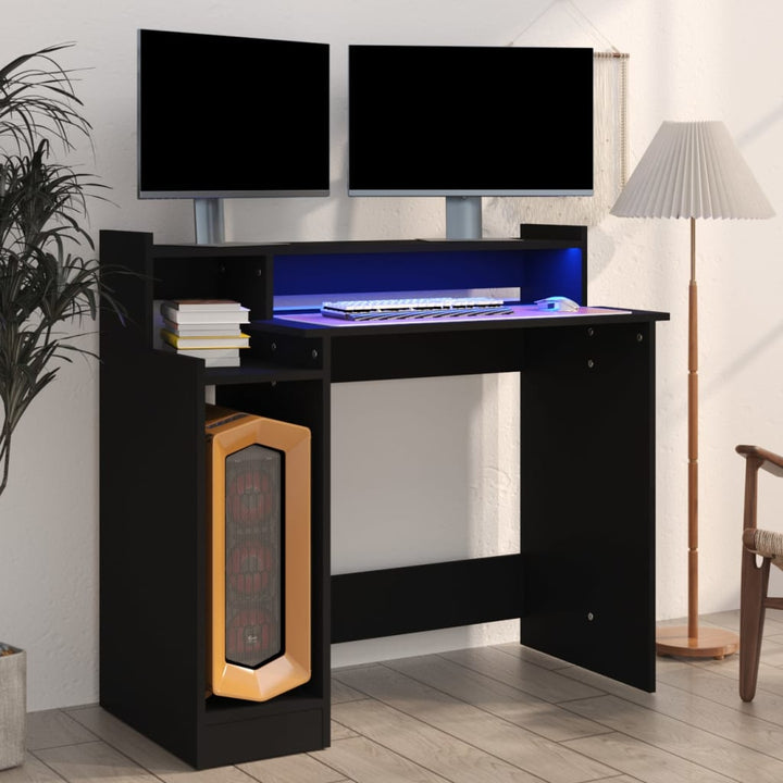 Skrivbord Med Led 97X45X90 Cm Konstruerat Trä