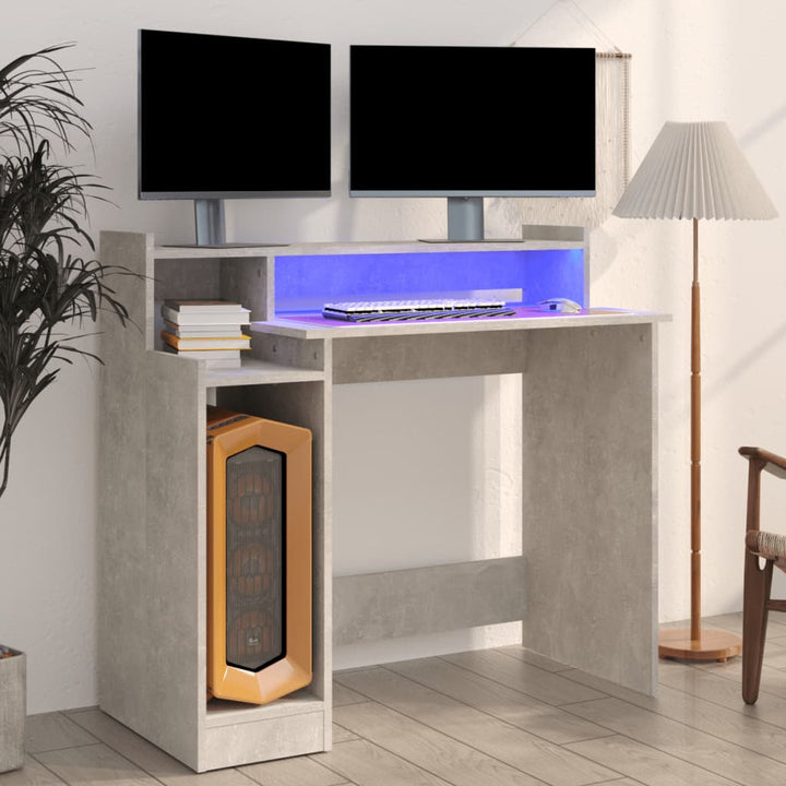 Skrivbord Med Led 97X45X90 Cm Konstruerat Trä