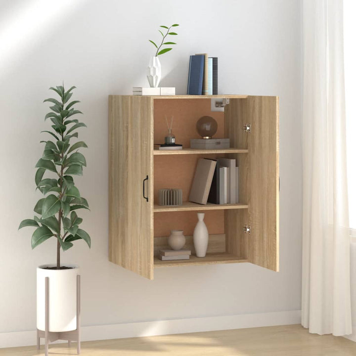 Väggskåp Sonoma-Ek 69,5X34X90 Cm Konstruerat Trä