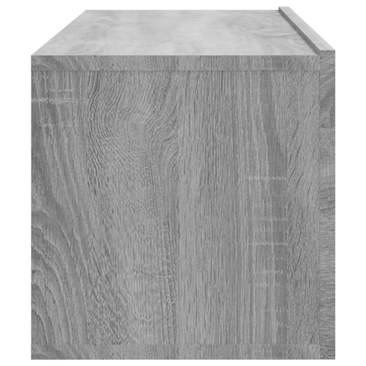 Väggmonterade Tv-Bänkar 2 St Grå 100X30X30 Cm Konstruerat Trä