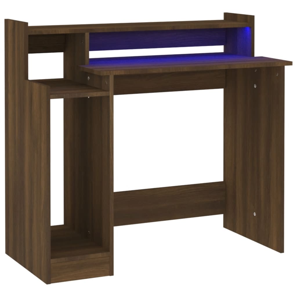 Skrivbord Med Led 97X45X90 Cm Konstruerat Trä
