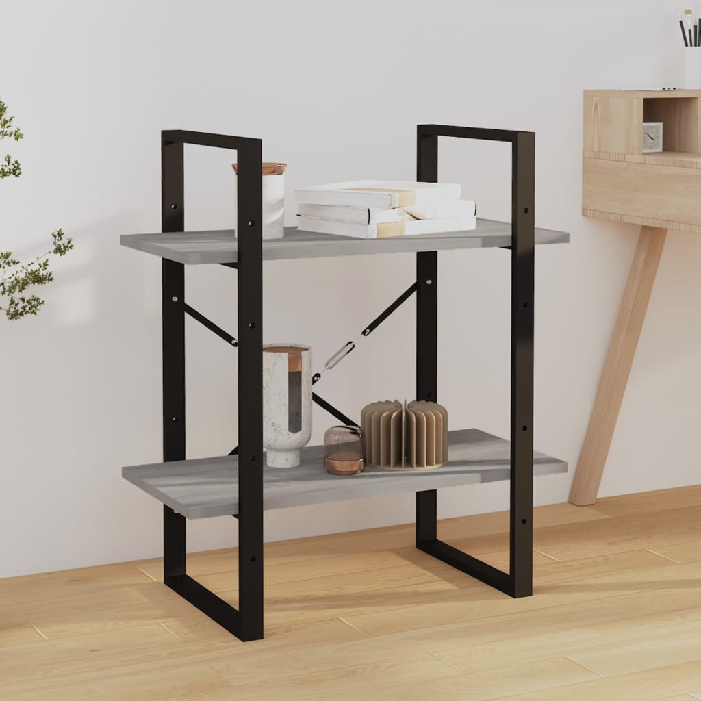 Bokhylla 2 Hyllor Sonoma-Ek 60X30X