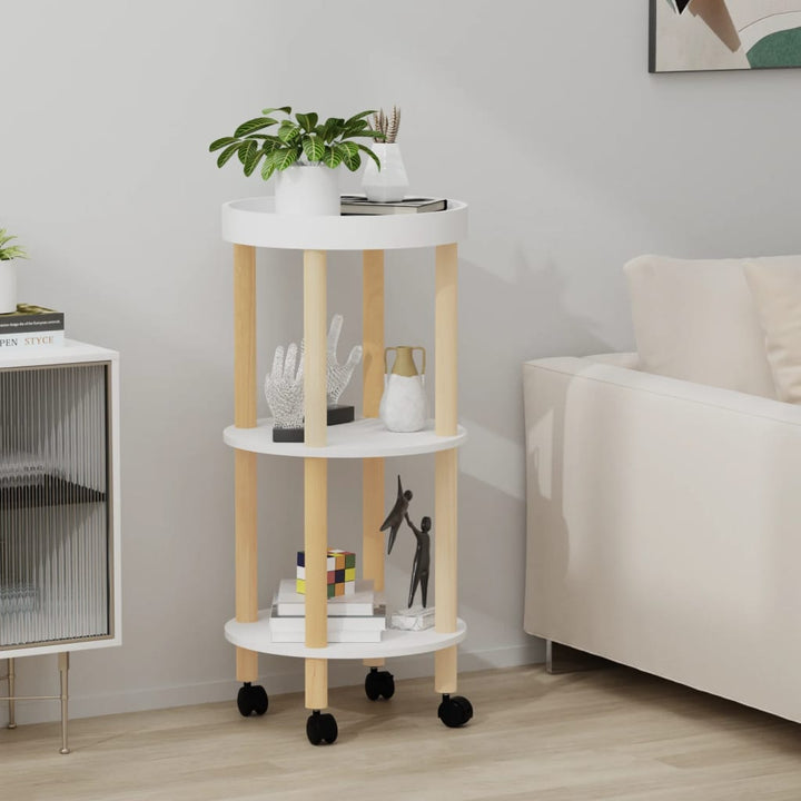 Vagn Med 3Hyllplan 38X38X82Cm Konstruerat Trä&amp;Massiv Furu