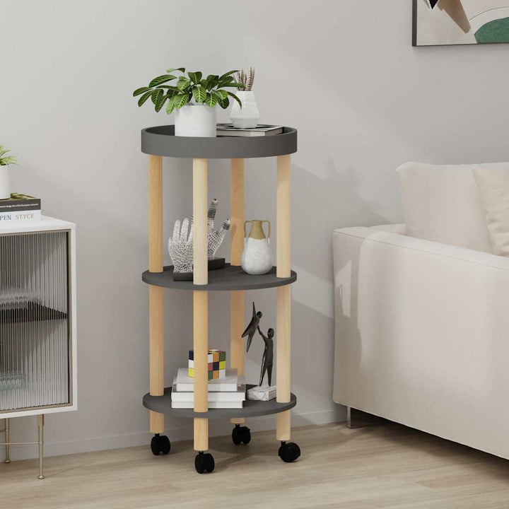Vagn Med 3Hyllplan 38X38X82Cm Konstruerat Trä&amp;Massiv Furu