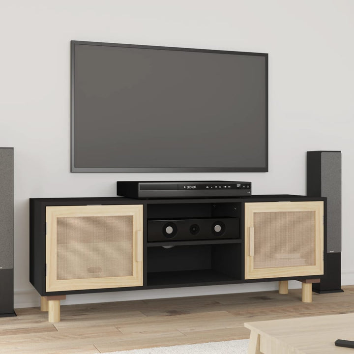 Tv-Bänk 105X30X40 Cm Massiv Furu &amp; Naturlig Rotting
