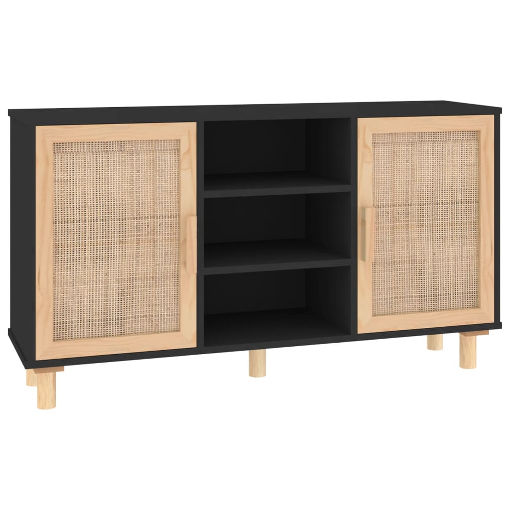 Skänk 105X30X60 Cm Massiv Furu Och Naturlig Rotting
