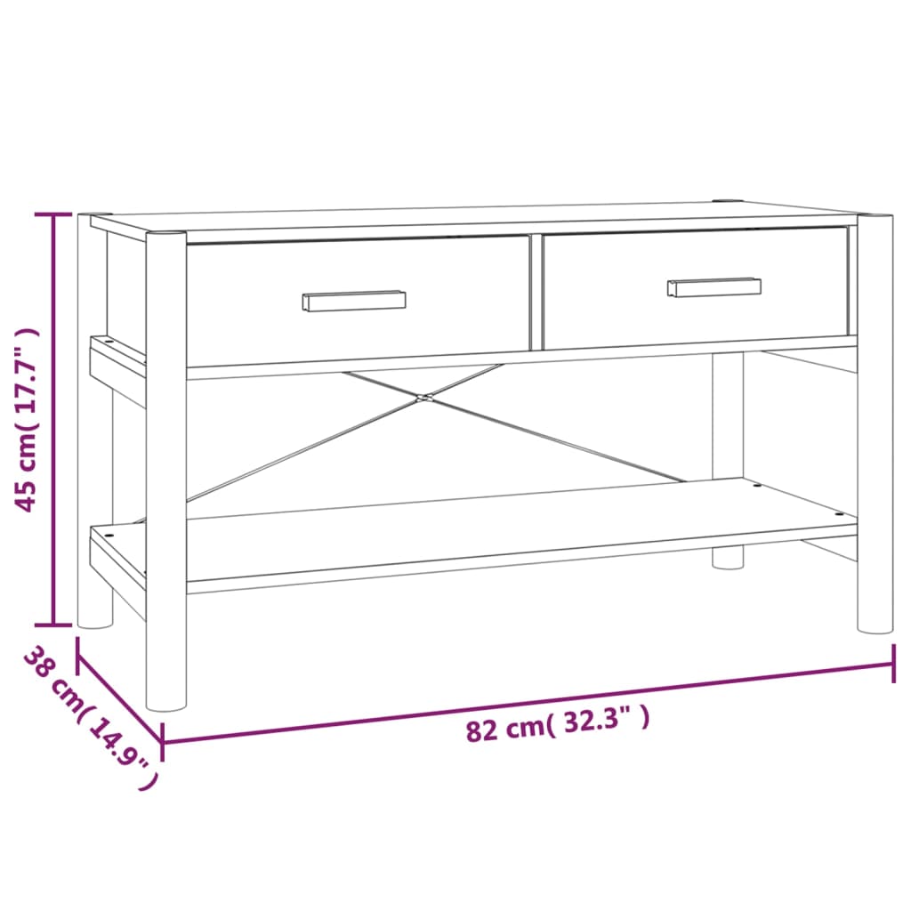Tv-Bänk 82X38X45 Cm Konstruerat Trä