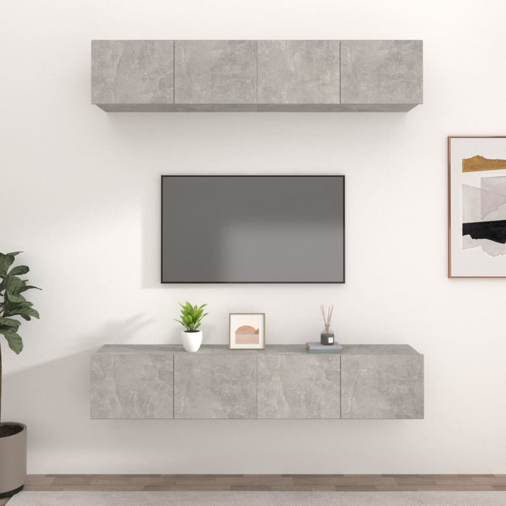 Tv-Skåp 4 Delar 80X30X30 Cm Konstruerat Trä