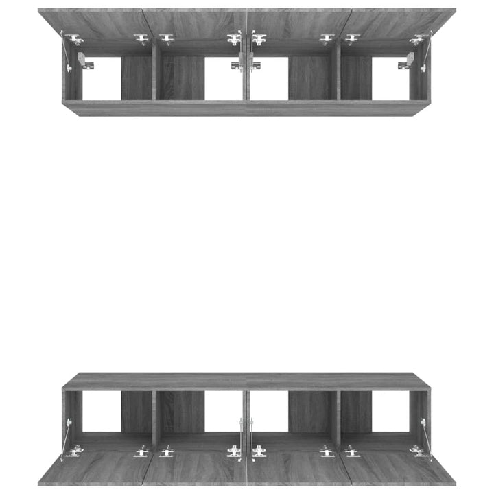 Tv-Skåp 4 Delar 80X30X30 Cm Konstruerat Trä