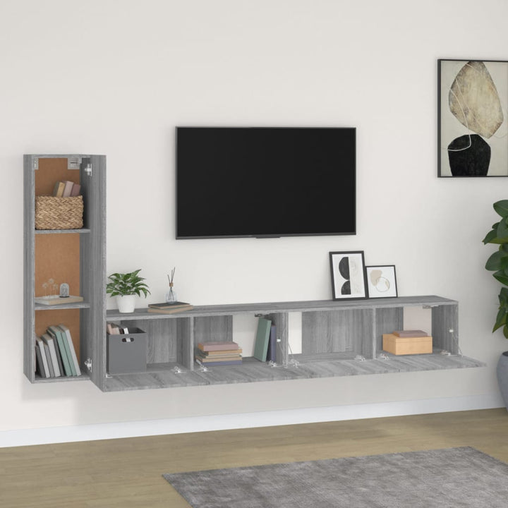 Tv-Skåp 3 Delar Konstruerat Trä