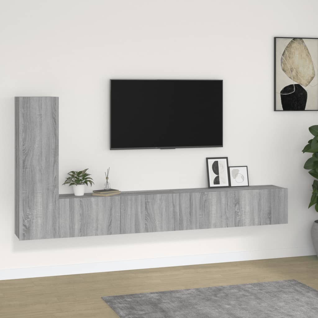 Tv-Skåp 3 Delar Konstruerat Trä