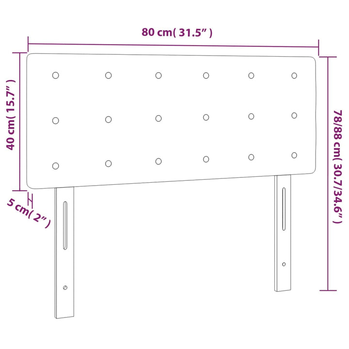 Sänggavel 80X5X78/88 Cm Konstläder