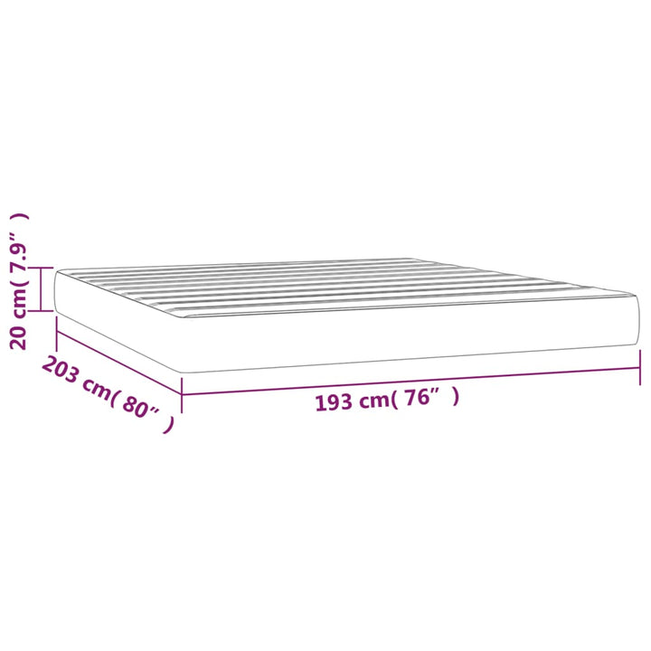 Pocketresårmadrass Medium 193X203X20 Cm Sammet