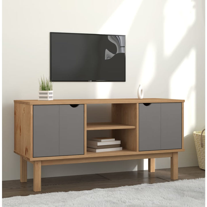 Tv-Bänk Otta 113,5X43X57 Cm Massiv Furu
