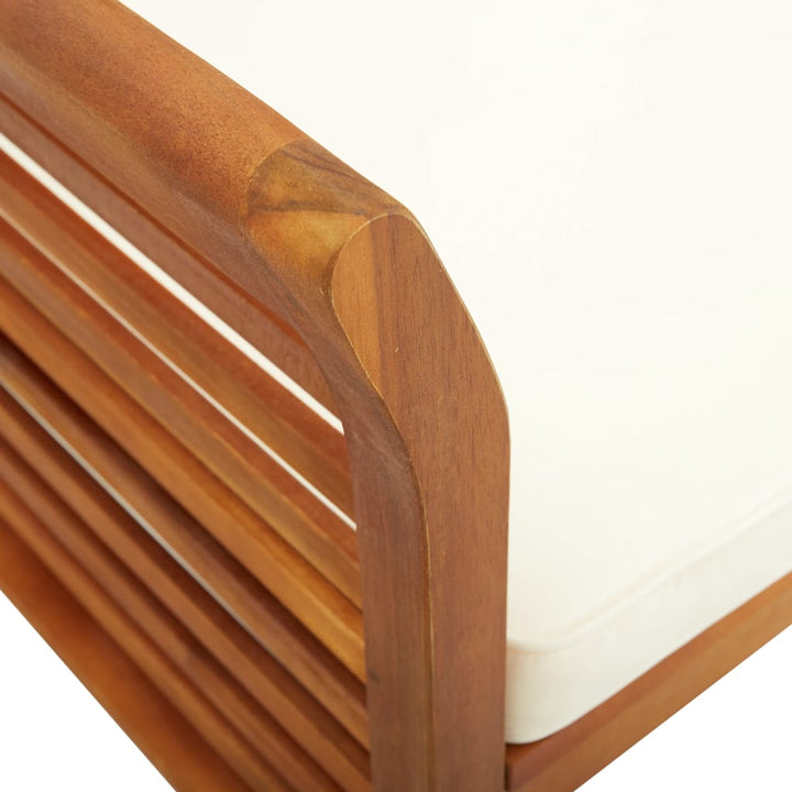 Matgrupp För Trädgården Med Dynor 5 Delar Massivt Akaciaträ