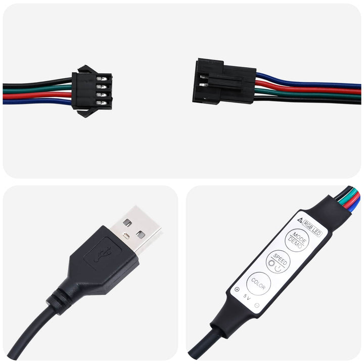Led Band Med Led-Ljusslingor Svart 180 Cm Smd5050