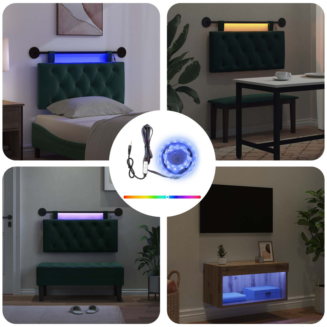 Led Band Med Led-Ljusslingor Svart 180 Cm Smd5050