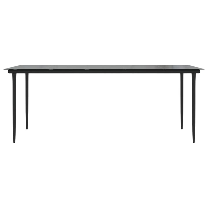 Trädgårdsbord Svart 200X100X74 Cm Härdat Glas