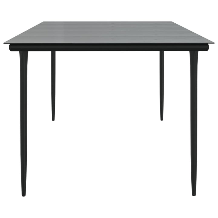 Trädgårdsbord Svart 200X100X74 Cm Härdat Glas