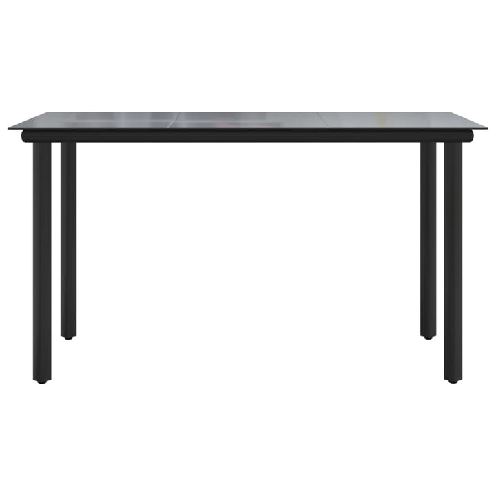 Trädgårdsbord Svart 200X100X74 Cm Härdat Glas