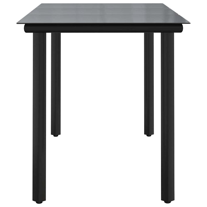 Trädgårdsbord Svart 200X100X74 Cm Härdat Glas