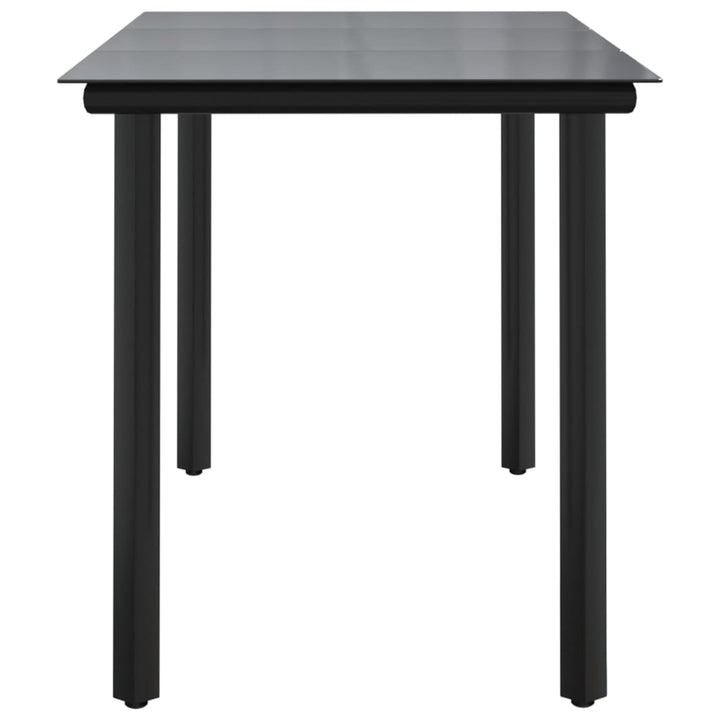 Trädgårdsbord Svart 200X100X74 Cm Härdat Glas