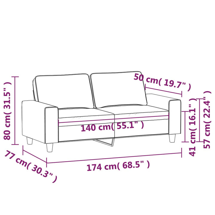 2-Sitssoffa Mikrofibertyg
