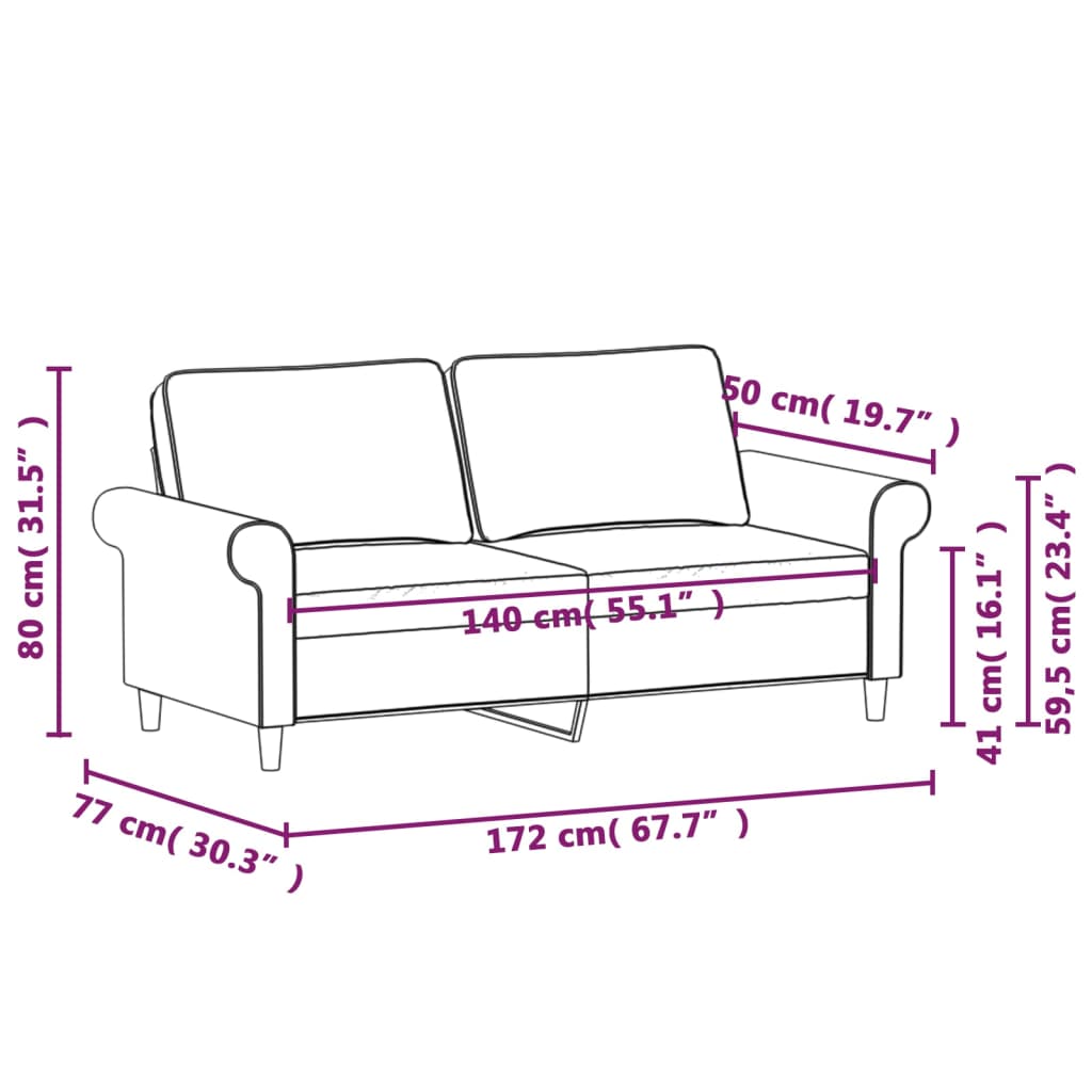 Soffa 2-Sits Tyg
