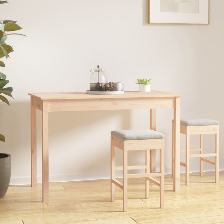 Matbord 110X55X75 Cm Massivt Furuträ