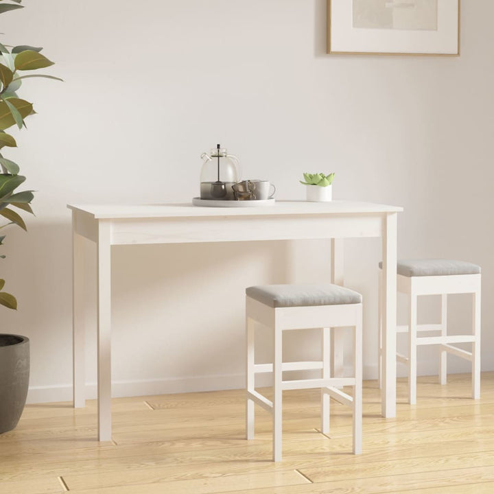 Matbord 110X55X75 Cm Massivt Furuträ