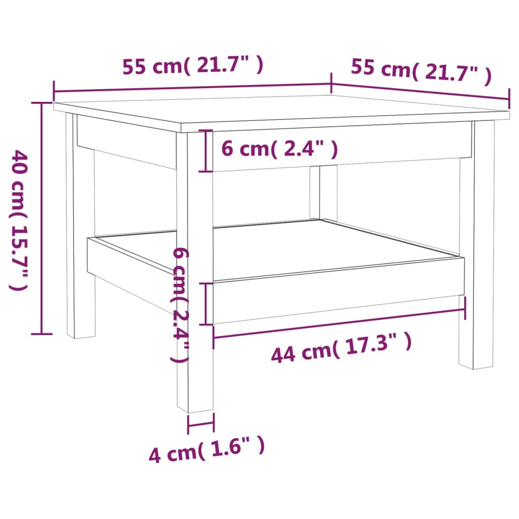 Soffbord Massivt Furu