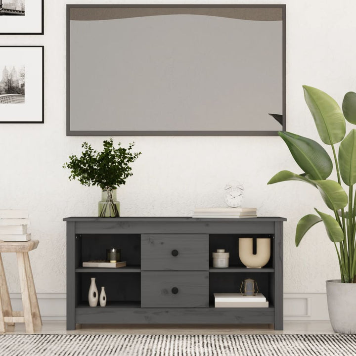Tv-Bänk 103X36,5X52 Cm Massiv Furu
