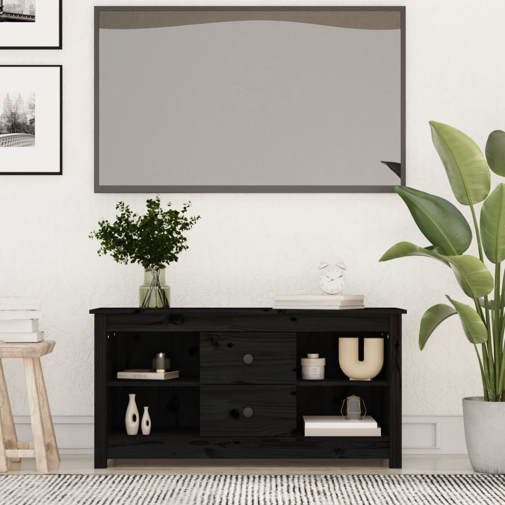 Tv-Bänk 103X36,5X52 Cm Massiv Furu