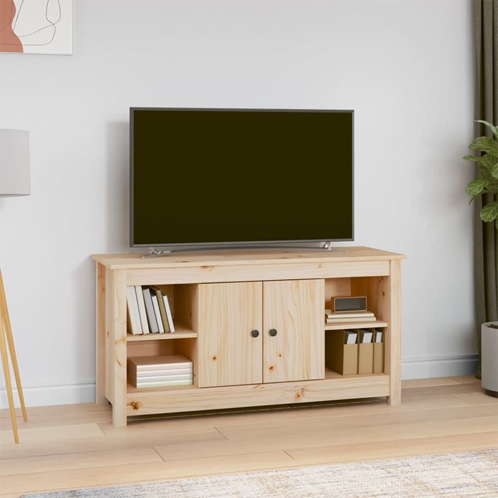 Tv-Bänk 103X36,5X52 Cm Massiv Furu