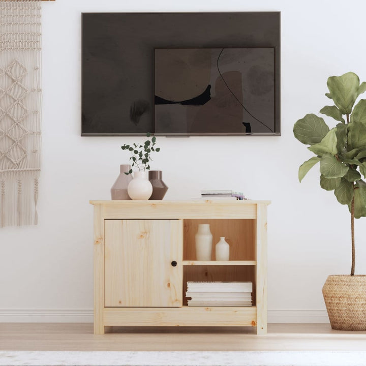 Tv-Bänk 70X36,5X52 Cm Massiv Furu