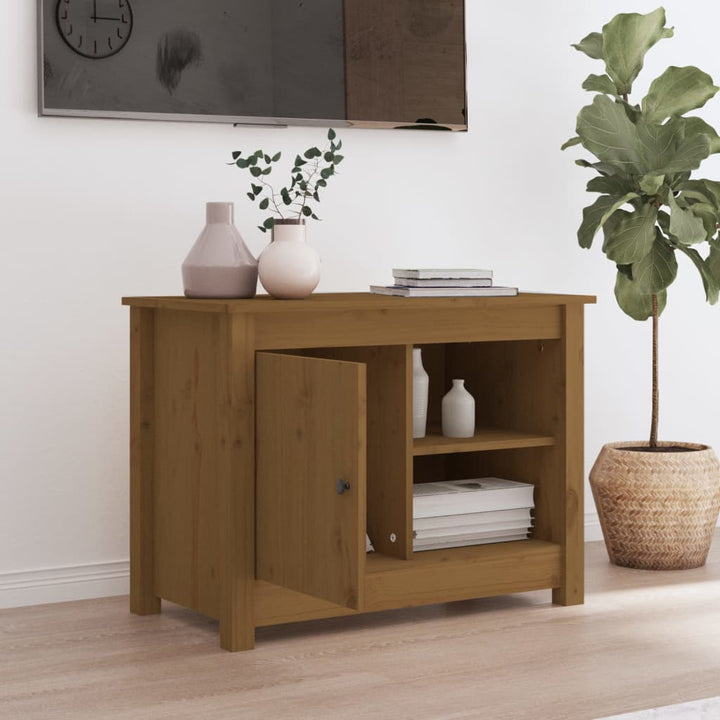 Tv-Bänk 70X36,5X52 Cm Massiv Furu